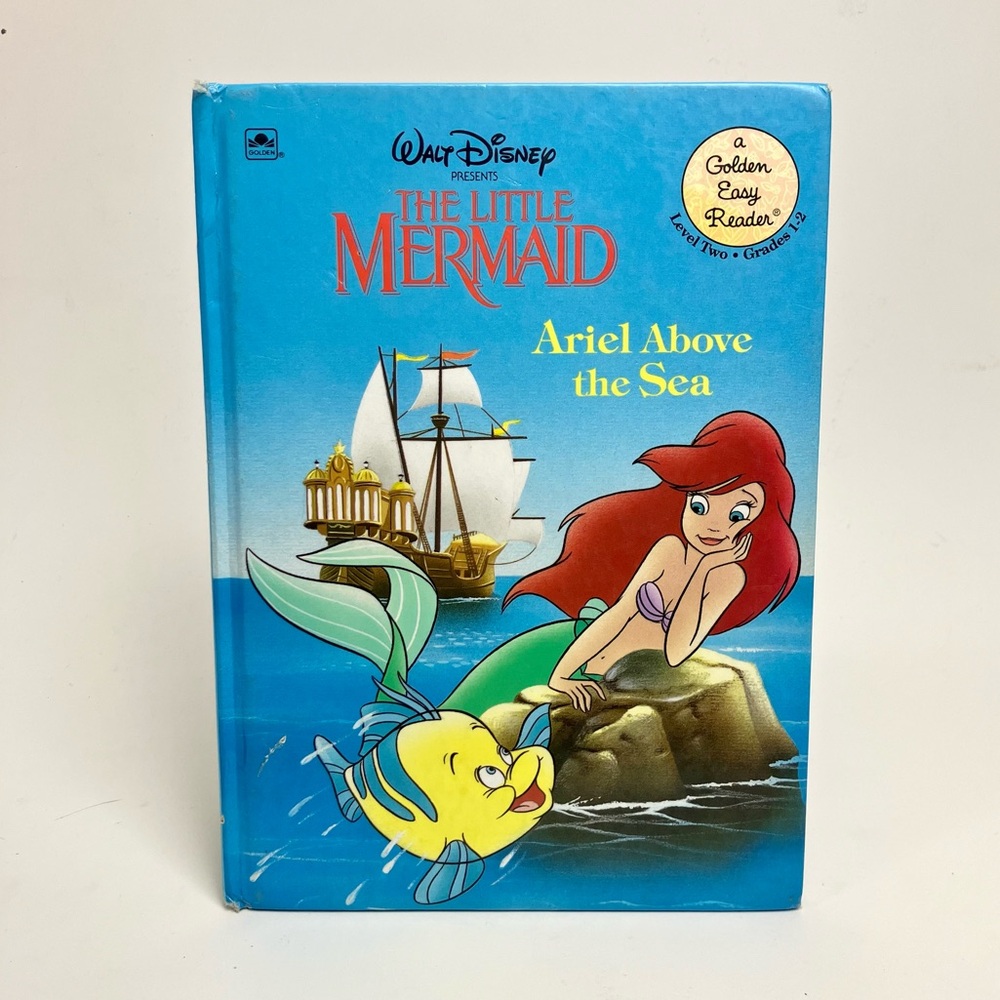 Vintage Disney The Little Mermaid 1991 Ariel Above the Sea 90s Golden Book